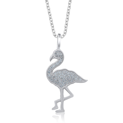 Flamingo Pendant in 925 Sterling Silver