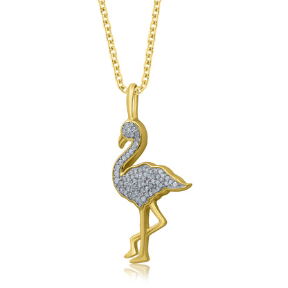 Flamingo Pendant in 925 Sterling Silver