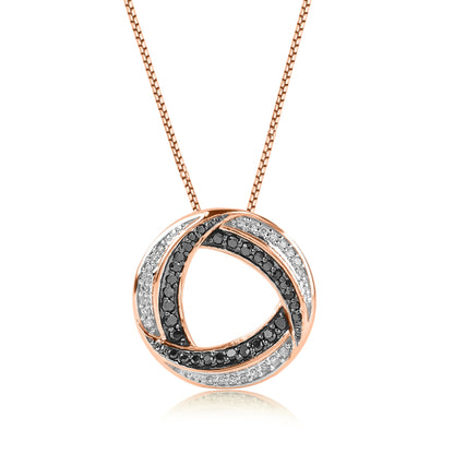 Circle Diamond Pendant Necklace in 10KT Gold