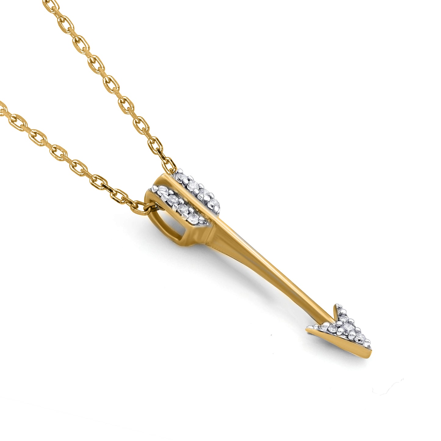 Arrow Pendant Necklace in 10K Gold