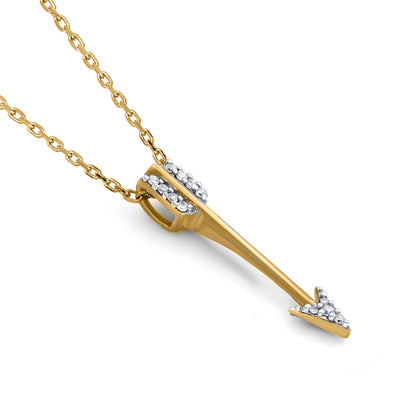 Arrow Pendant Necklace in 10K Gold
