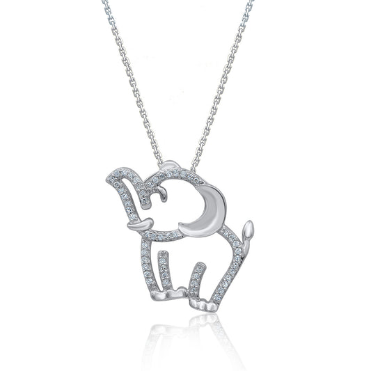 Elephant Pendant Necklace in 10KT Gold