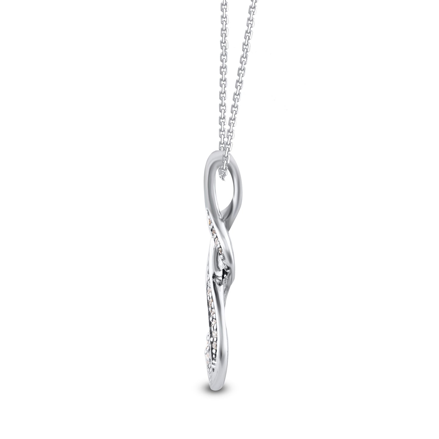 Swirl Infinity Pendant in 925 Sterling Silver
