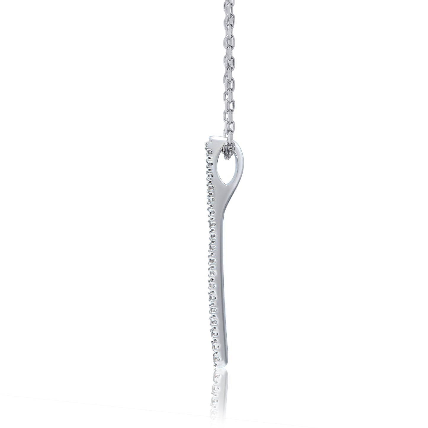 Vertical Bar Pendant Necklace in 925 Sterling Silver