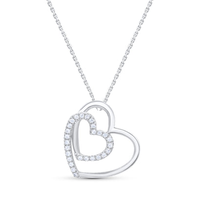 Intertwined Heart Pendant Necklace 