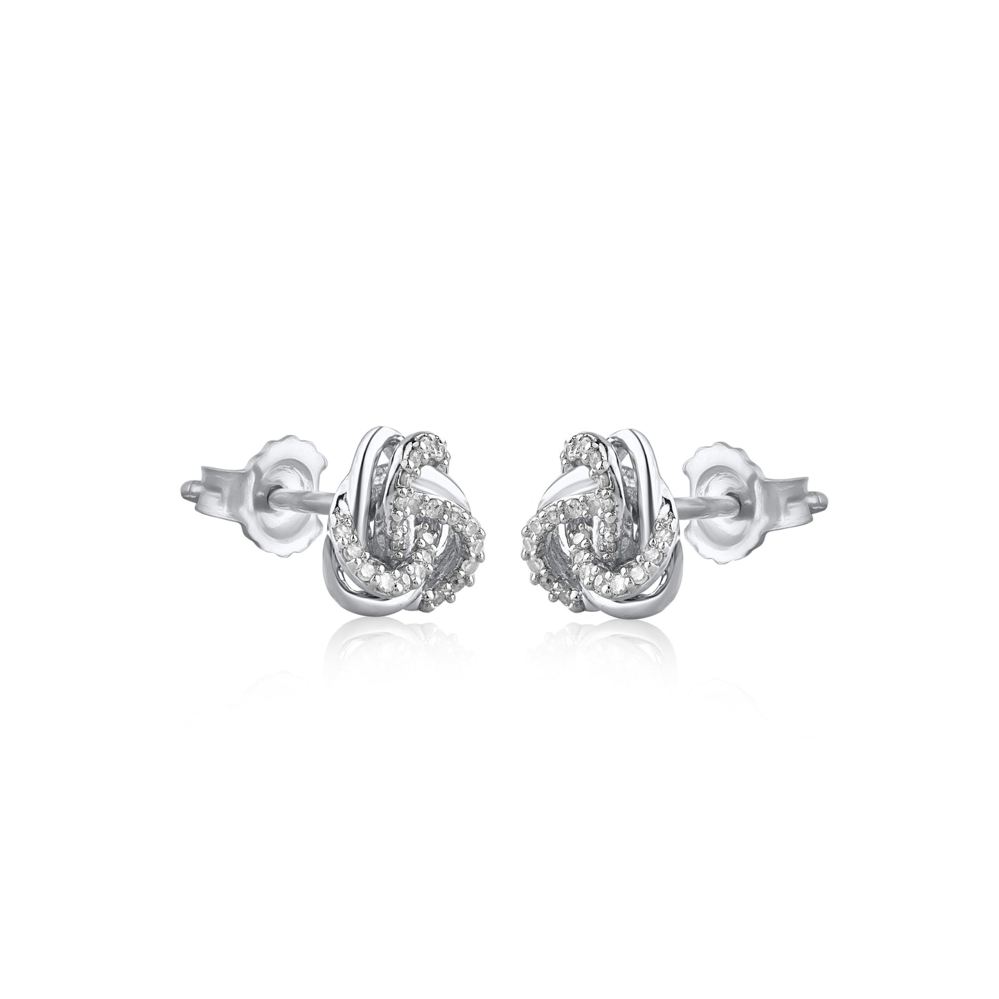 Intertwined Stud Earrings in .925 Sterling Silver