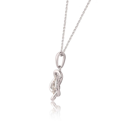 Swirl Pendant Necklace in 925 Sterling Silver