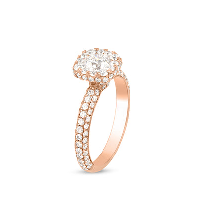 Halo Wedding Ring in 14K Gold