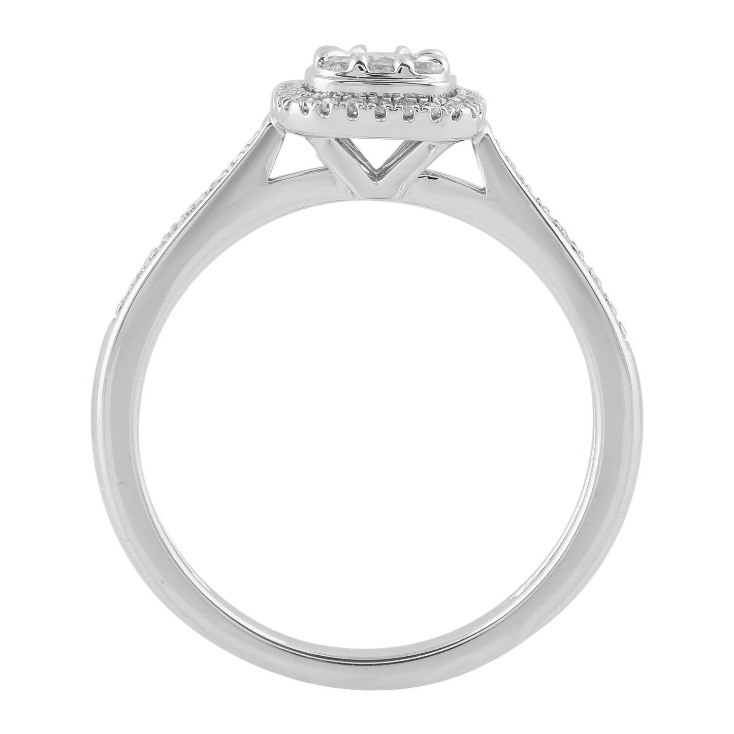 0.33 Carat Natural Round Diamond 14 Karat White Gold Wedding Ring