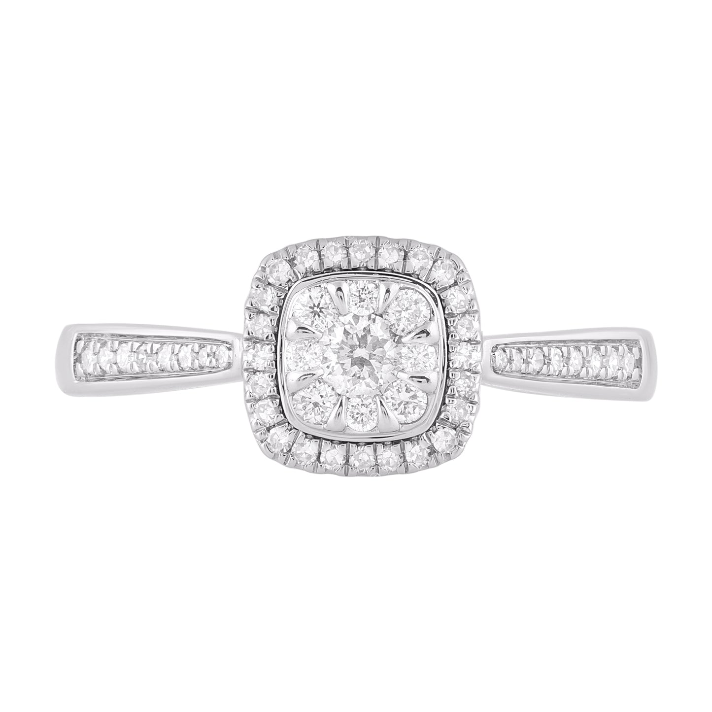 0.33 Carat Natural Round Diamond 14 Karat White Gold Wedding Ring