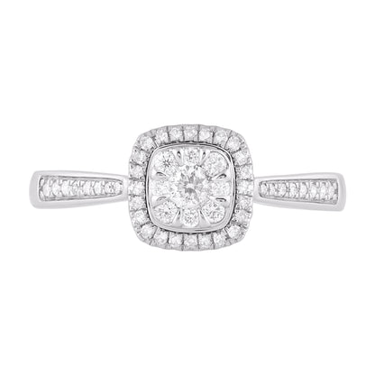 0.33 Carat Natural Round Diamond 14 Karat White Gold Wedding Ring