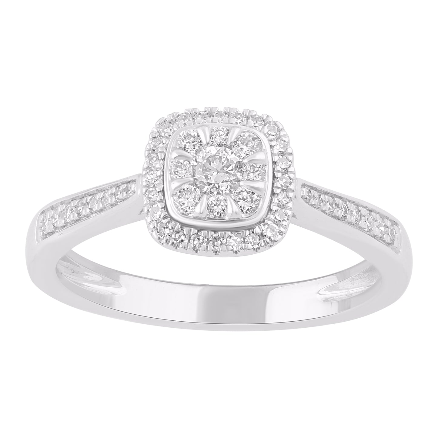 0.33 Carat Natural Round Diamond 14 Karat White Gold Wedding Ring