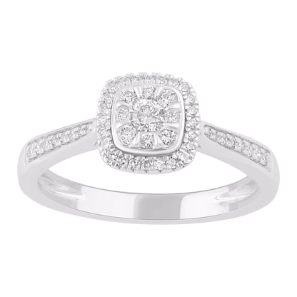 0.33 Carat Natural Round Diamond 14 Karat White Gold Wedding Ring