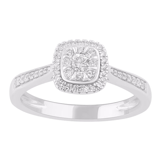 0.33 Carat Natural Round Diamond 14 Karat White Gold Wedding Ring