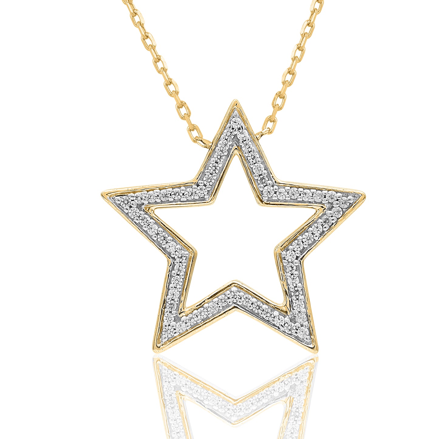 Star Pendant Necklace in 10K Gold