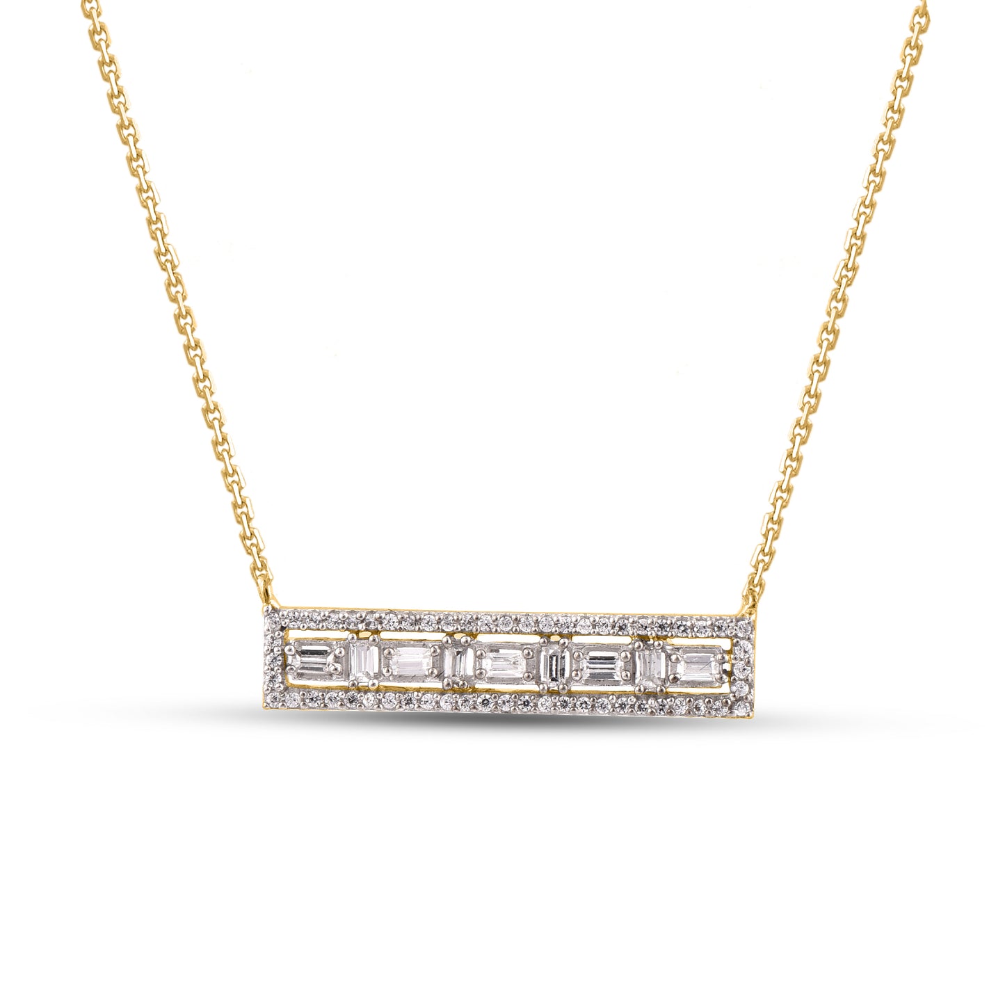 TJD Bar Necklace Yellow Gold