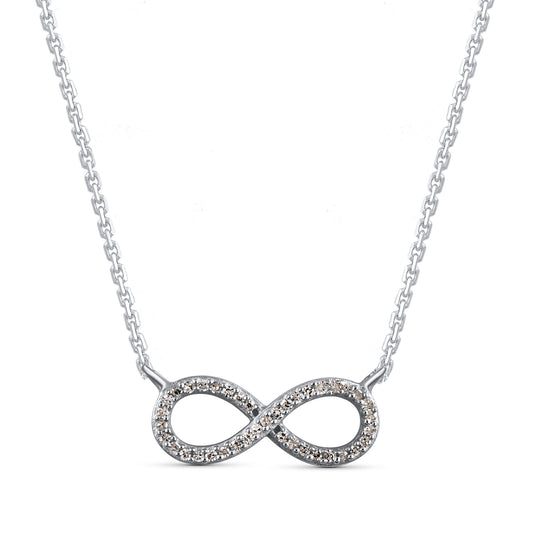 Infinity Pendant Necklace in 925 Sterling Silver