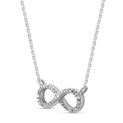 Infinity Pendant Necklace in 925 Sterling Silver