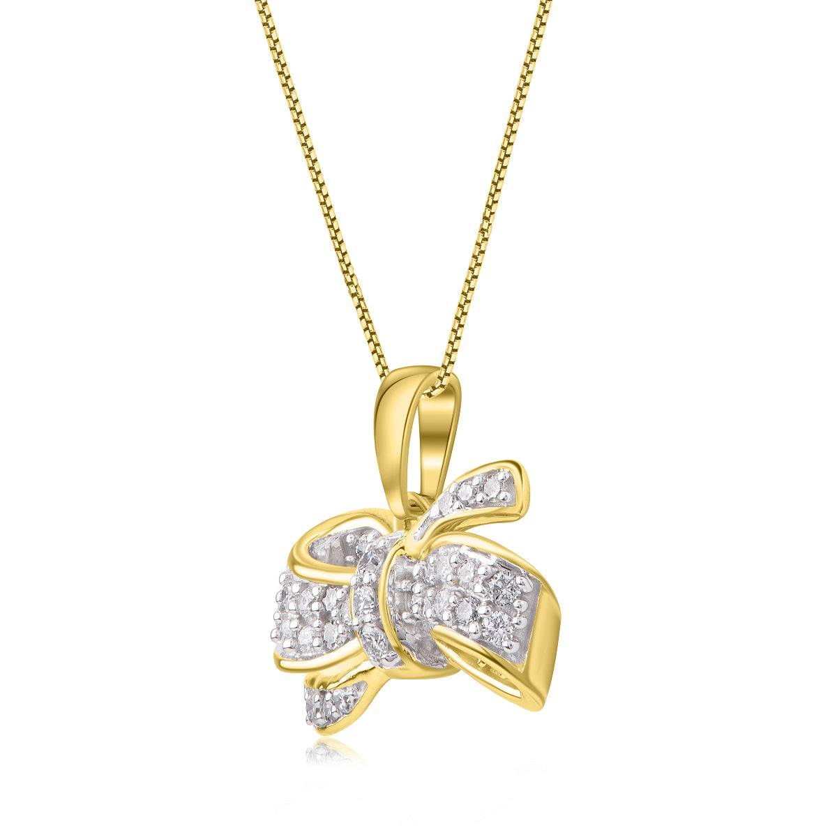 Bowknot Pendant Necklace in 10K Gold