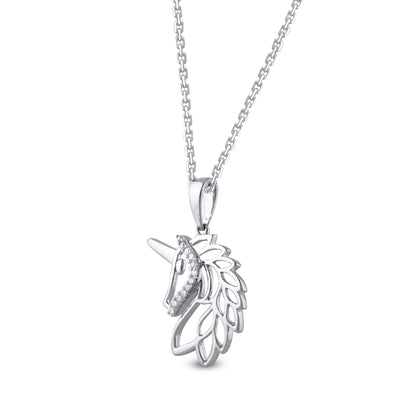 Unicorn Pendant Necklace in 925 Sterling Silver