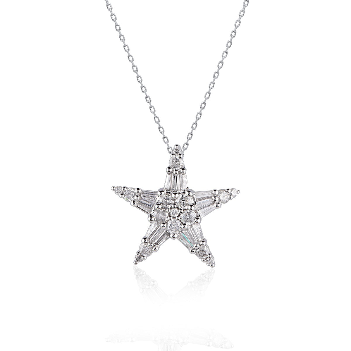 Star Pendant Necklace in 14K Gold