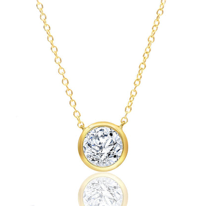 1/2 Carat Natural Diamond Halo Pendant Necklace in 10K Gold