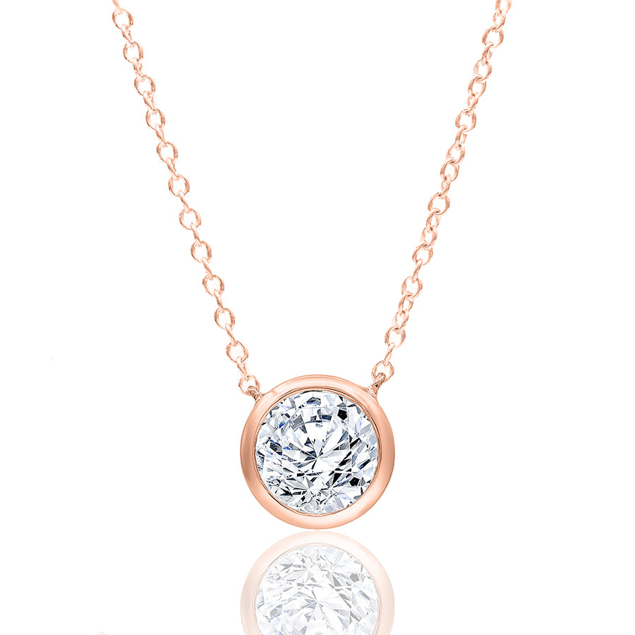 1/5 Carat Diamond Halo Pendant Necklace in 10K Gold
