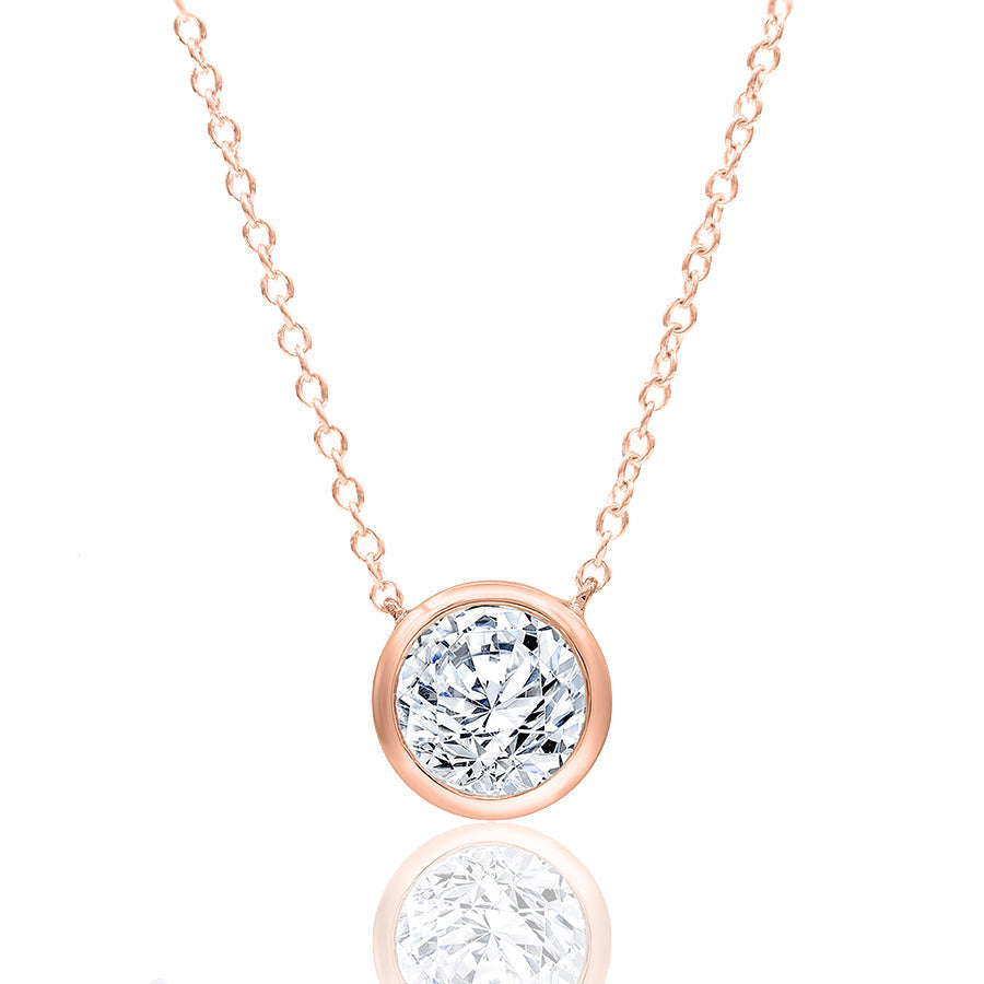 1/3 Carat Natural Diamond Halo Pendant Necklace in 10K Gold