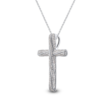 Cross Pendant Necklace in 925 Sterling Silver