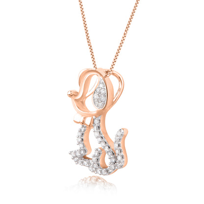 Puppy Dog Pendant Necklace in 10K Gold