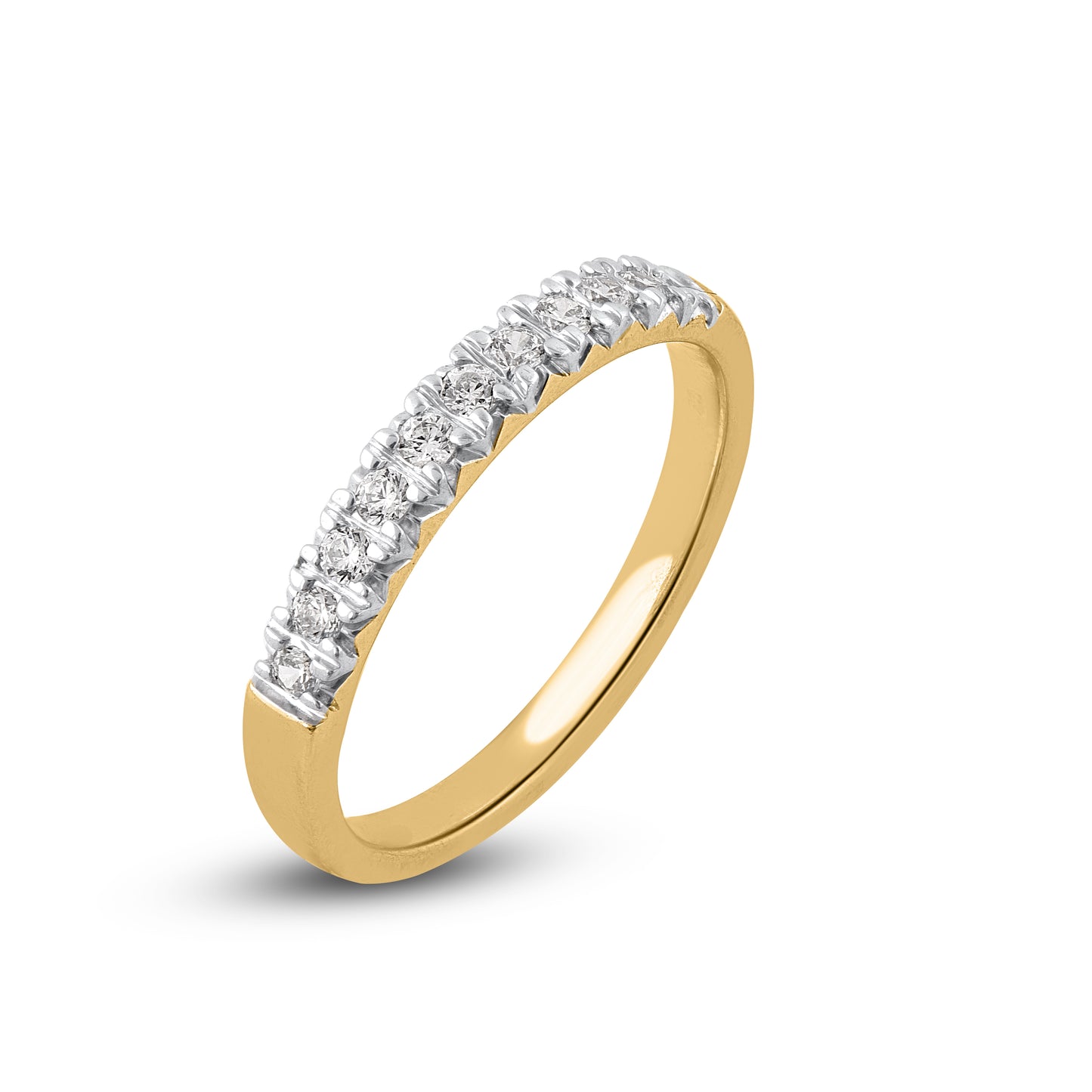 Half Eternity Band Ring in 10K Gold