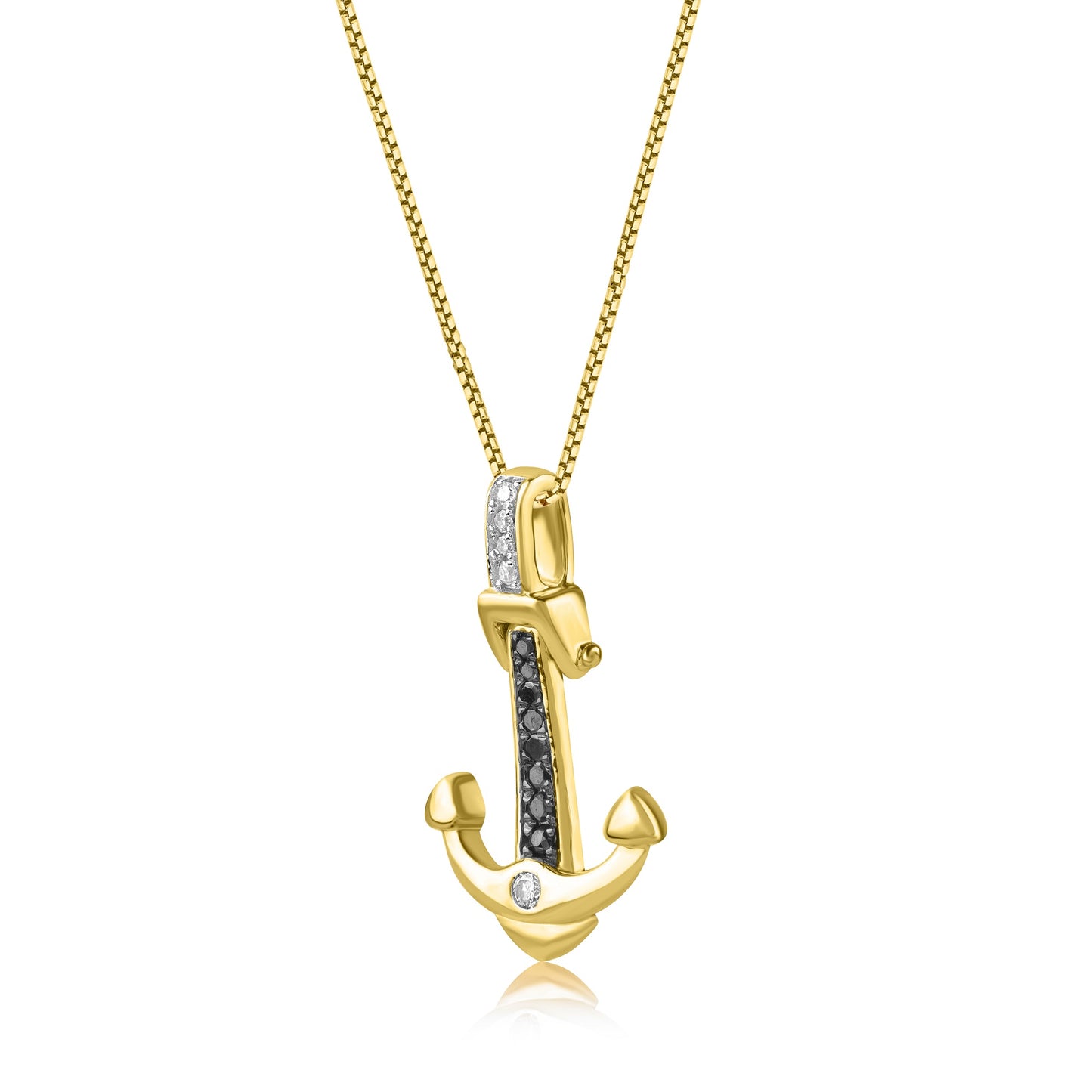 Anchor Pendant Necklace in 10K Gold