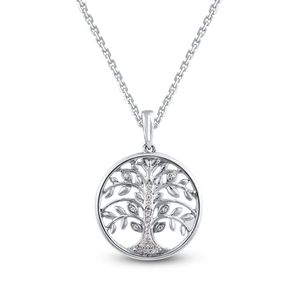 Tree of Life Pendant Necklace in 925 Sterling Silver