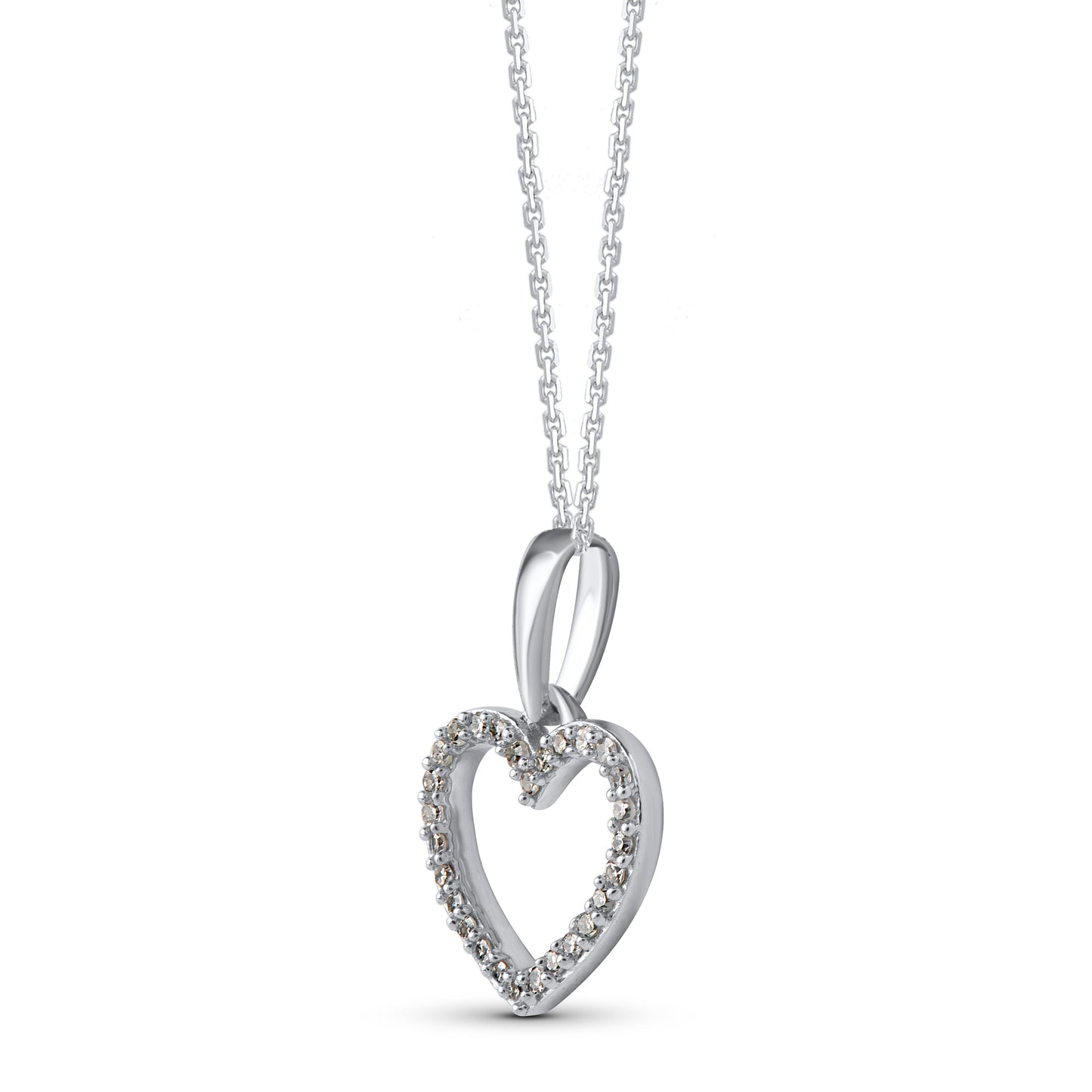 Heart Pendant Necklace in 925 Sterling Silver