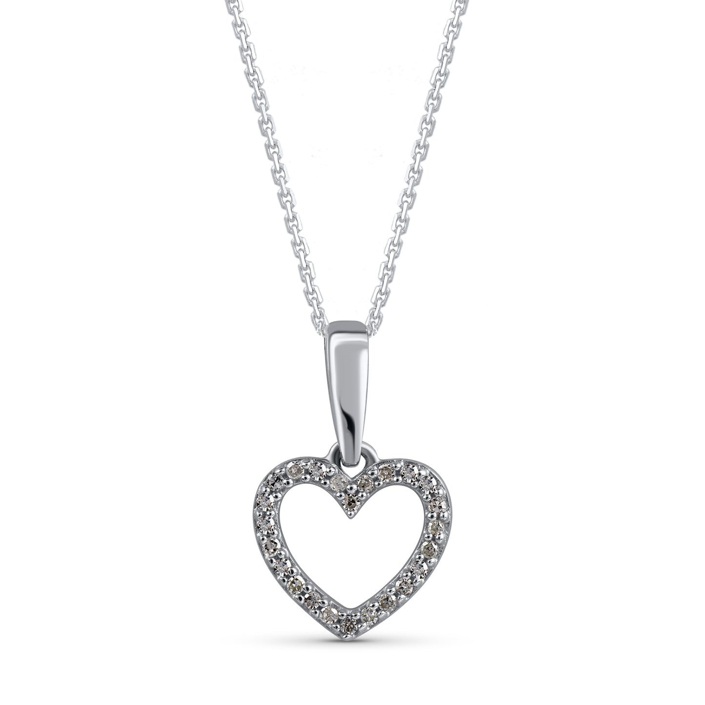 Classic Heart Pendant Necklace in 925 Sterling Silver