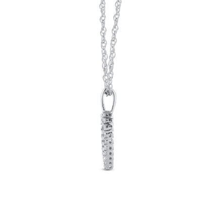 1/5 Carat Natural Diamonds Heart Pendant Necklace in 10k Gold