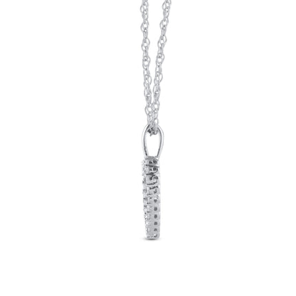 1/2 Carat Natural Diamonds Heart Pendant Necklace in 10k Gold