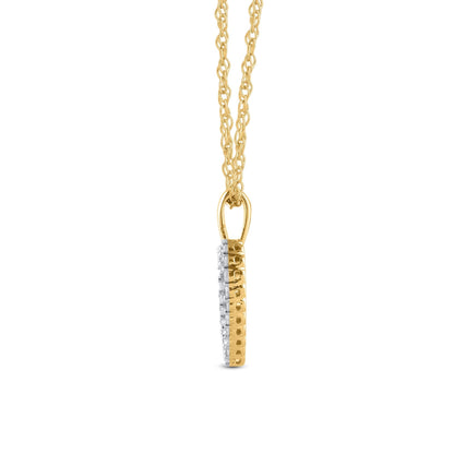 1 Carat Natural Diamonds Heart Pendant Necklace in 10k Gold
