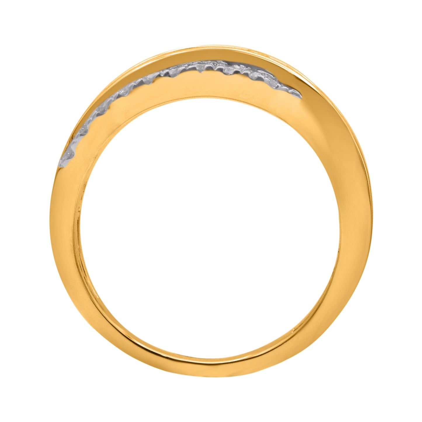 1.0 Carat Natural Round Diamond 14 Karat Yellow Gold Wedding Band Ring