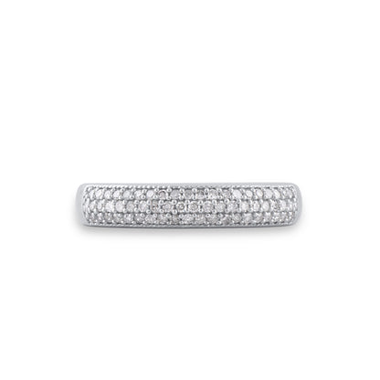 Half Eternity Wedding Band in 925 Sterling Silver