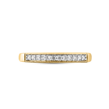 Half Eternity Engagement Band Ring in 10K Gold