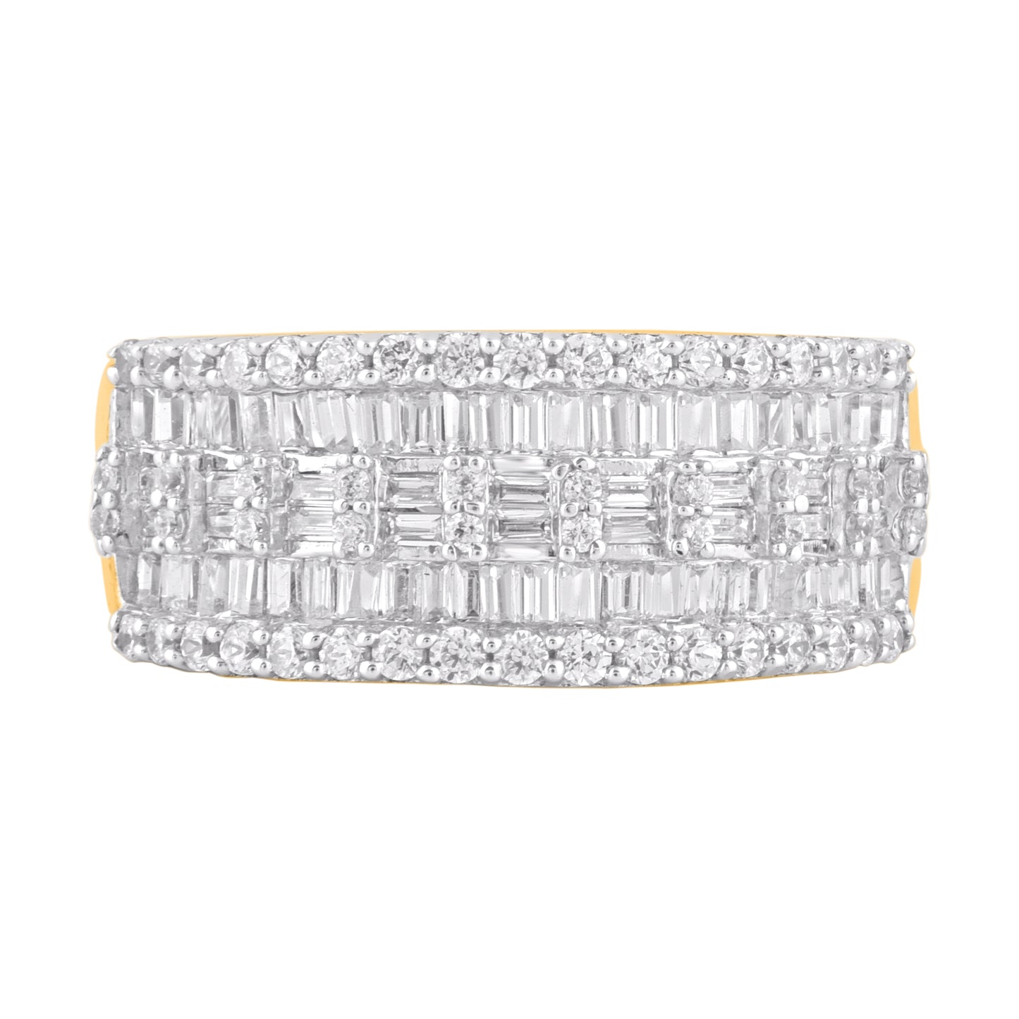1.0 Carat Mixed-Cut Diamond Wedding Band in 14K Yellow Gold