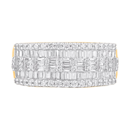 1.0 Carat Mixed-Cut Diamond Wedding Band in 14K Yellow Gold