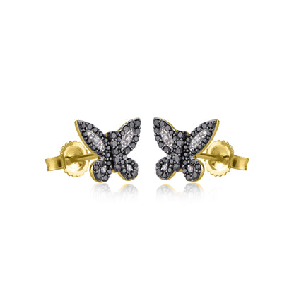 Butterfly Stud Earrings in 10K Gold