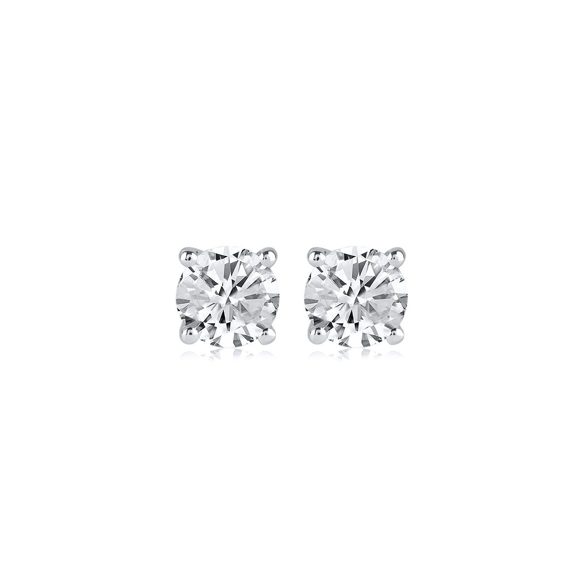 Solitaire Stud Earrings