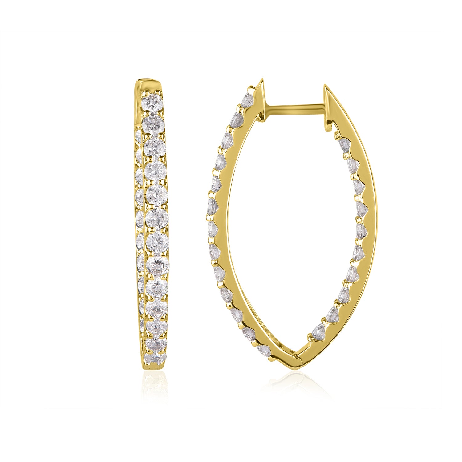 Diamond Hoop Earrings