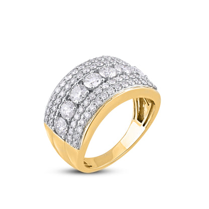 Multi-Row Vintage Wedding Band in 14K Gold