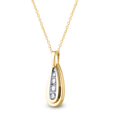 Tear Drop Pendant Necklace in 10K Gold