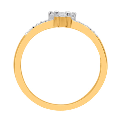 0.25 Carat Natural Diamond 14KT Yellow Gold Engagement Band Ring