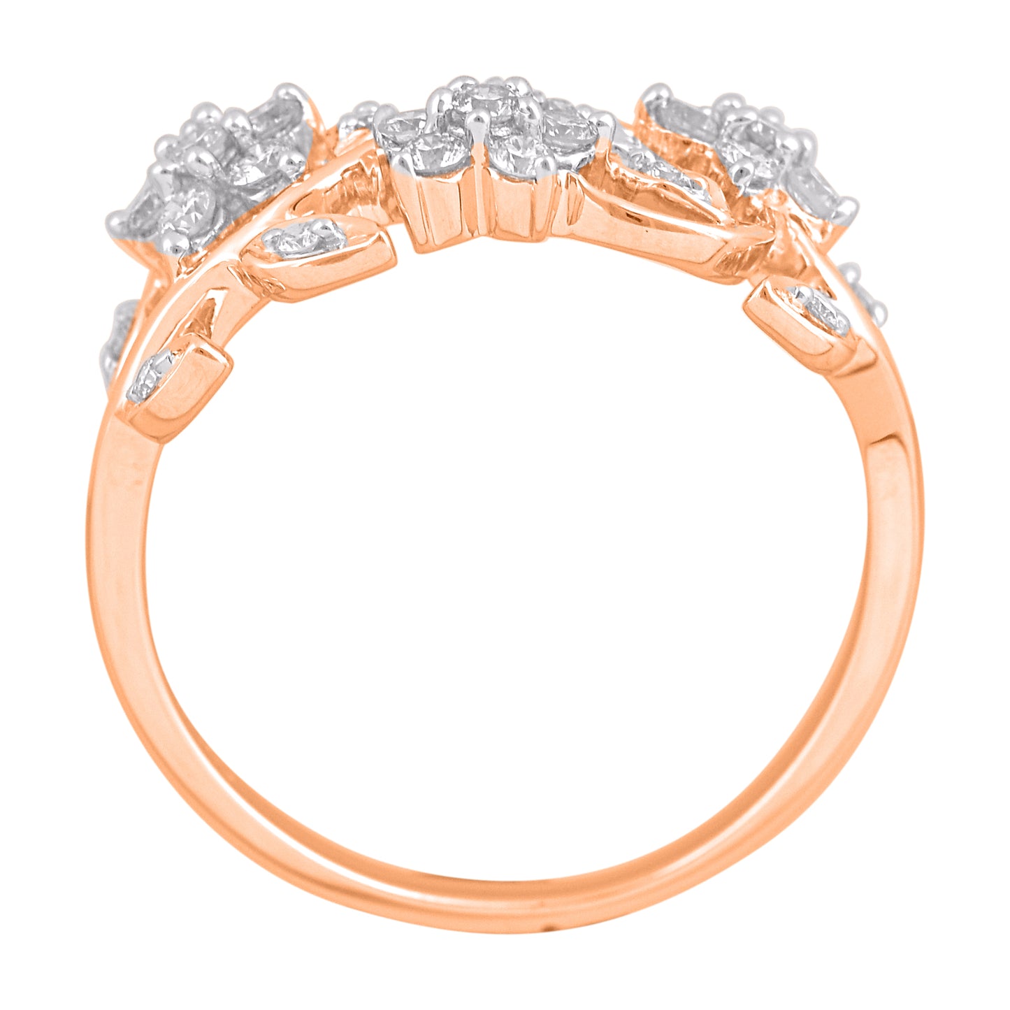 0.50 Carat Brilliant Cut Diamond 14 Karat Rose Gold Engagement Ring